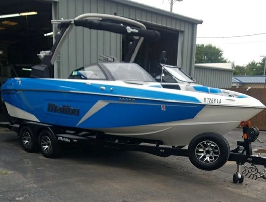 A boat that was detailed by Petersburg Power Washing in Springfield, IL.